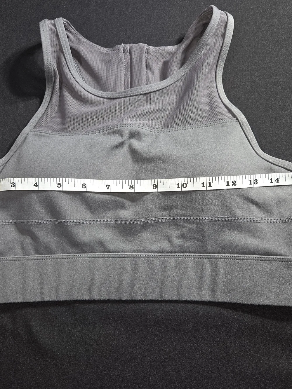 ZYIA All-Star Sports Bra - Gray With Mesh - Large - Like New!